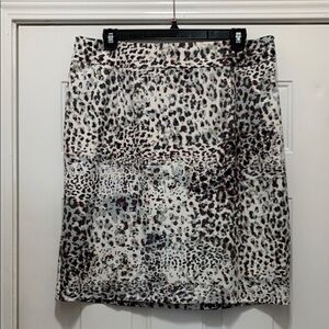 3/$15 Jessica London Leopard Print Size 18 Skirt in Blue & Gray